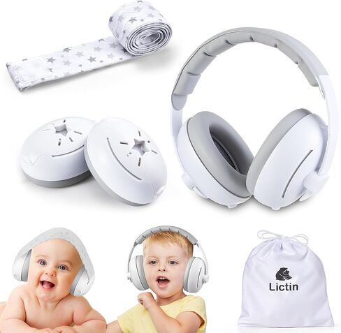 Lictin 2-in-1 Baby Earmuffs Noise Protection, Infant Noise Cancelling Headphones, Star Noise Reduction Earmuffs for Babies in Kuwait