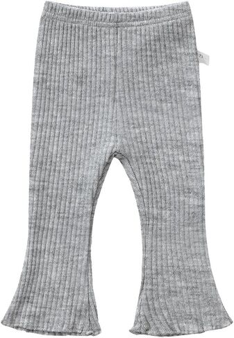 2 Pack Baby Girl Flare Pants Toddler Ribbed Bell Bottoms Solid Pants Kids Fall Winter Outfits in Kuwait