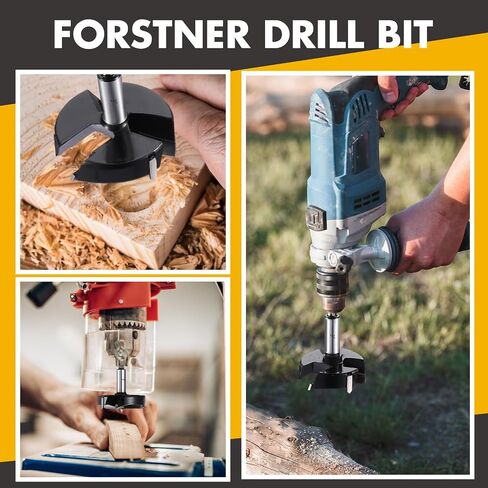 Blulu Forstner Drill Bit Triple Flute Wood Drilling Set Carbide Tipped Forstner Bit for Solid Wood Panels Chipboard Medium Density Fiberboard Board Plywood(1 Pieces,3 Inch) in Saudi Arabia