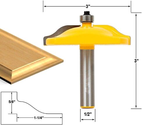 Woodworking Milling Cutter 1 2In Shank Woodworking Cove Raised Panel Router Bit Door Milling Cutter Router Bits in Saudi Arabia
