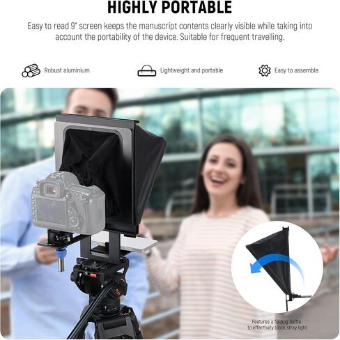 NEEWER 9 بوصات من سبائك الألومنيوم لكاميرا الهاتف DSLR، متوافق مع iOS Android، موجه الهاتف المحمول سريع الإعداد مع التحكم عن بعد/التطبيق، حامل كاميرا QR للتدريس المباشر عبر الإنترنت، X9M in Saudi Arabia