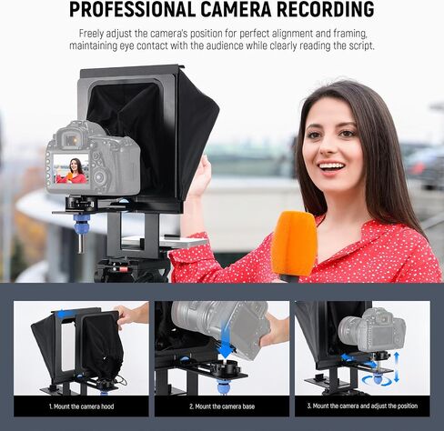 NEEWER 9 بوصات من سبائك الألومنيوم لكاميرا الهاتف DSLR، متوافق مع iOS Android، موجه الهاتف المحمول سريع الإعداد مع التحكم عن بعد/التطبيق، حامل كاميرا QR للتدريس المباشر عبر الإنترنت، X9M in Saudi Arabia