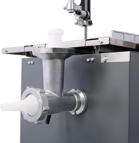 Commercial Electric Meat Bandsaw, 850W Butcher Saw Cutter and Grinding Machine with Sausage Stuffer, Stainless Steel Meat Slicer Grinder for Butchering, 0.16-9.1 Inch Cutting Thickness in Saudi Arabia