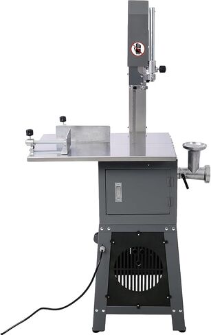 Commercial Electric Meat Bandsaw, 850W Butcher Saw Cutter and Grinding Machine with Sausage Stuffer, Stainless Steel Meat Slicer Grinder for Butchering, 0.16-9.1 Inch Cutting Thickness in Saudi Arabia