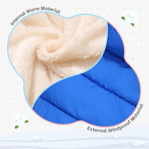 معاطف شتوية للأطفال الأولاد والبنات للأطفال الرضع والرضع سترة منتفخة خفيفة دافئة وسميكة بقلنسوة لمدة 2-7 سنوات in Kuwait