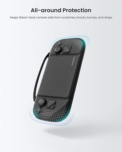 tomtoc Carrying Case Compatible with Steam Deck/Steam Deck OLED, Protective case, Hard Portable Travel Carrying bag for Steam Deck Console, Shockproof, Travel friendly, Black in Saudi Arabia