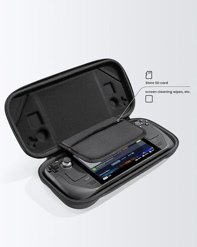 tomtoc Carrying Case Compatible with Steam Deck/Steam Deck OLED, Protective case, Hard Portable Travel Carrying bag for Steam Deck Console, Shockproof, Travel friendly, Black in Saudi Arabia