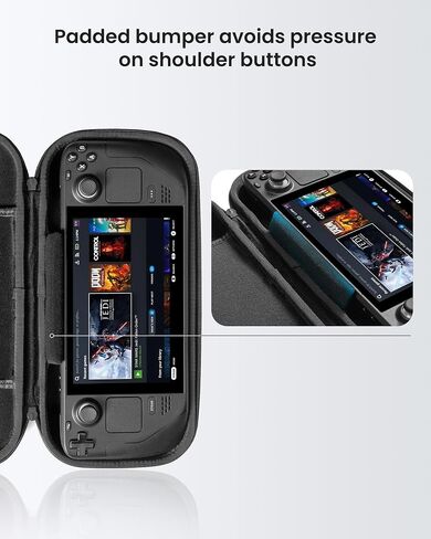 tomtoc Carrying Case Compatible with Steam Deck/Steam Deck OLED, Protective case, Hard Portable Travel Carrying bag for Steam Deck Console, Shockproof, Travel friendly, Black in Saudi Arabia