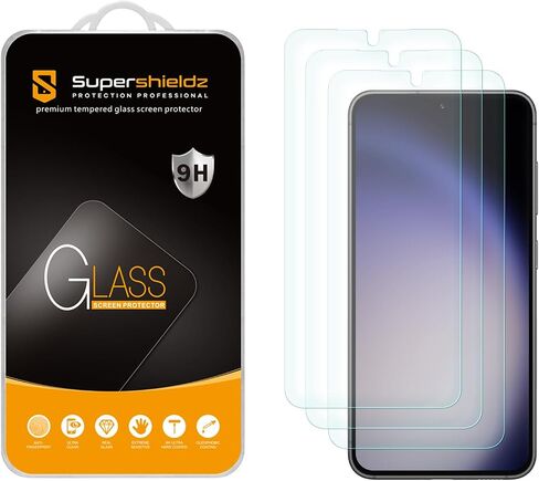 Supershieldz (3 عبوات) مصممة لهاتف Samsung (Galaxy S24 FE) [طراز FE فقط] واقي شاشة من الزجاج المقوى، مضاد للخدش، خالٍ من الفقاعات in Saudi Arabia