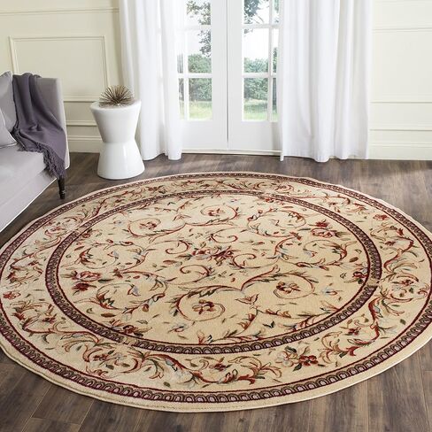 سجادة SAFAVIEH Lyndhurst Collection Accent - 4 × 6 بوصة، عاجي وعاجي، تصميم ملتف، لا يتساقط ويسهل العناية به، مثالي للمناطق ذات حركة المرور العالية في المدخل، وغرفة المعيشة، وغرفة النوم (LNH322A) in Saudi Arabia
