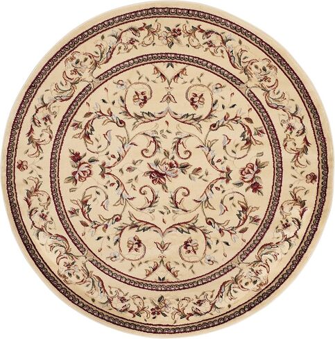سجادة SAFAVIEH Lyndhurst Collection Accent - 4 × 6 بوصة، عاجي وعاجي، تصميم ملتف، لا يتساقط ويسهل العناية به، مثالي للمناطق ذات حركة المرور العالية في المدخل، وغرفة المعيشة، وغرفة النوم (LNH322A) in Saudi Arabia
