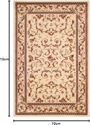 سجادة SAFAVIEH Lyndhurst Collection Accent - 4 × 6 بوصة، عاجي وعاجي، تصميم ملتف، لا يتساقط ويسهل العناية به، مثالي للمناطق ذات حركة المرور العالية في المدخل، وغرفة المعيشة، وغرفة النوم (LNH322A) in Saudi Arabia