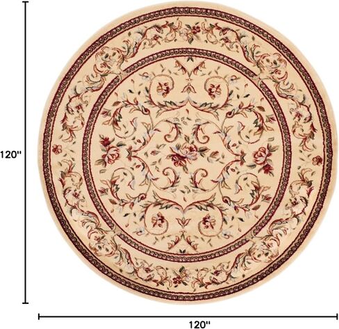 سجادة SAFAVIEH Lyndhurst Collection Accent - 4 × 6 بوصة، عاجي وعاجي، تصميم ملتف، لا يتساقط ويسهل العناية به، مثالي للمناطق ذات حركة المرور العالية في المدخل، وغرفة المعيشة، وغرفة النوم (LNH322A) in Saudi Arabia