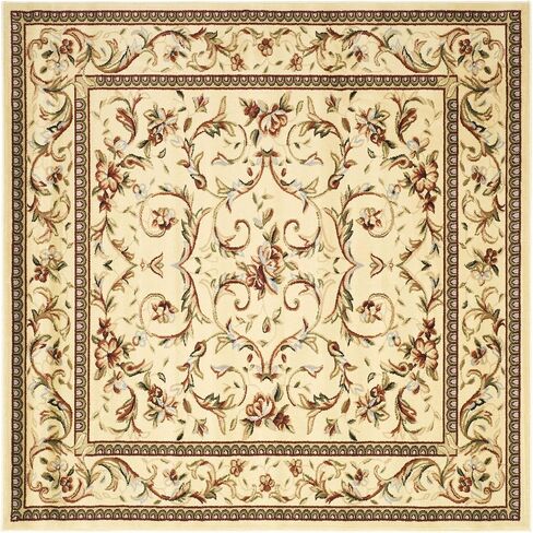 سجادة SAFAVIEH Lyndhurst Collection Accent - 4 × 6 بوصة، عاجي وعاجي، تصميم ملتف، لا يتساقط ويسهل العناية به، مثالي للمناطق ذات حركة المرور العالية في المدخل، وغرفة المعيشة، وغرفة النوم (LNH322A) in Saudi Arabia
