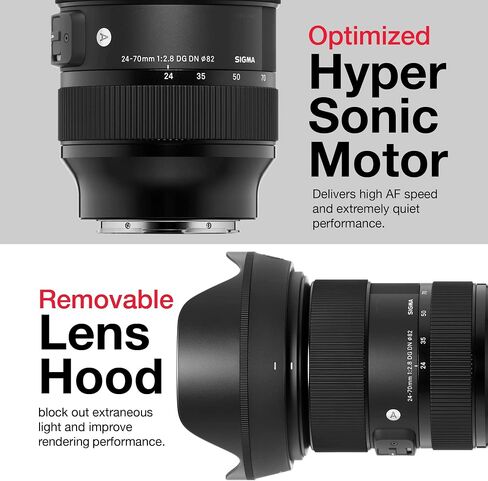 Sigma 24-70 DG DN II Art Lens (Sony E) Bundle. Travel Case, Lens Caps,2X 64GB Memory Card, Lens Hood and Strap in Saudi Arabia