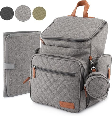 Large Baby Backpack Diaper Bag – Modern Baby Diaper Bag with 15 Pockets to Store New Born Baby Essentials Must Haves (Army Green) in Saudi Arabia