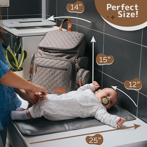 Large Baby Backpack Diaper Bag – Modern Baby Diaper Bag with 15 Pockets to Store New Born Baby Essentials Must Haves (Army Green) in Saudi Arabia