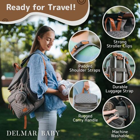 Large Baby Backpack Diaper Bag – Modern Baby Diaper Bag with 15 Pockets to Store New Born Baby Essentials Must Haves (Army Green) in Saudi Arabia