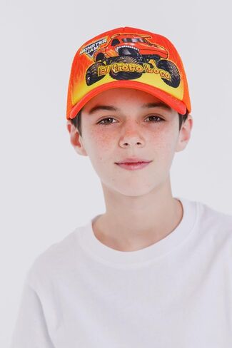 Monster Jam Grave Digger El Toro Loco Megalodon One Size Mesh Adjustable Snapback Baseball Cap Black OS Youth in Saudi Arabia