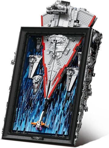 لوحة فنية جدارية ثلاثية الأبعاد من إمبريال ستار ديستروير، مجموعة بناء كبيرة مكونة من 5964 قطعة، ديكور منزلي مذهل لغرفة المعيشة، هدية مثالية لعشاق المجرة والأطفال والكبار وهواة الجمع in Kuwait