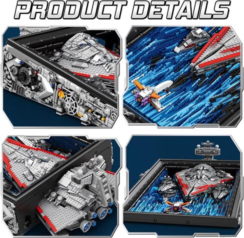 لوحة فنية جدارية ثلاثية الأبعاد من إمبريال ستار ديستروير، مجموعة بناء كبيرة مكونة من 5964 قطعة، ديكور منزلي مذهل لغرفة المعيشة، هدية مثالية لعشاق المجرة والأطفال والكبار وهواة الجمع in Kuwait