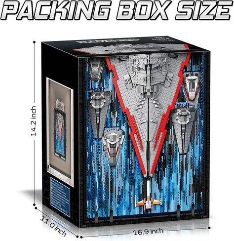 لوحة فنية جدارية ثلاثية الأبعاد من إمبريال ستار ديستروير، مجموعة بناء كبيرة مكونة من 5964 قطعة، ديكور منزلي مذهل لغرفة المعيشة، هدية مثالية لعشاق المجرة والأطفال والكبار وهواة الجمع in Kuwait