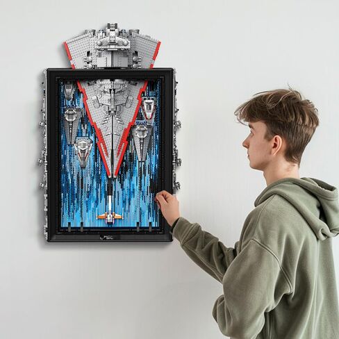 لوحة فنية جدارية ثلاثية الأبعاد من إمبريال ستار ديستروير، مجموعة بناء كبيرة مكونة من 5964 قطعة، ديكور منزلي مذهل لغرفة المعيشة، هدية مثالية لعشاق المجرة والأطفال والكبار وهواة الجمع in Kuwait