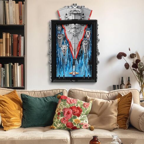 لوحة فنية جدارية ثلاثية الأبعاد من إمبريال ستار ديستروير، مجموعة بناء كبيرة مكونة من 5964 قطعة، ديكور منزلي مذهل لغرفة المعيشة، هدية مثالية لعشاق المجرة والأطفال والكبار وهواة الجمع in Kuwait