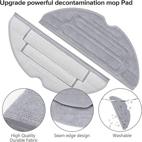 20PCS Replacement Parts for Roborock Qrevo Master/ P10s Pro V20 Vacuum Cleaner, 2 Main Brush, 4 HEPA Filters, 4 Side Brushes, 4 Mop Cloth Pads, 4 Dust Bags, 1 Cleaning Tool, 1 Screwdrivers in Saudi Arabia