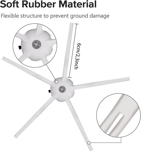 20PCS Replacement Parts for Roborock Qrevo Master/ P10s Pro V20 Vacuum Cleaner, 2 Main Brush, 4 HEPA Filters, 4 Side Brushes, 4 Mop Cloth Pads, 4 Dust Bags, 1 Cleaning Tool, 1 Screwdrivers in Saudi Arabia