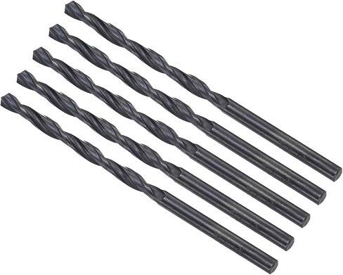 6542 High Speed Steel Twist Drill Bits, 3.4mm Diameter 70mm Length, Black Oxide Straight Twist Jobber Drill Bit - (Applications: for Metal Woodwork Plastic Aluminum), 5-Pieces in Saudi Arabia