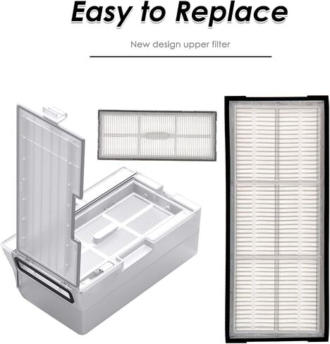 (4 Pieces) HEPA Filters Replacement for Roborock S7 S7+ S7 MaxV S7 MaxV Plus S7 MaxV Ultra S8 Pro Ultra S8 S8+, Vacuum Cleaners Parts, 4 Filters in Saudi Arabia