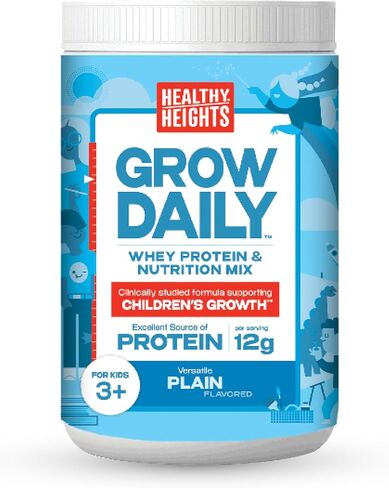 HEALTHY HEIGHTS Grow Daily Kids Protein Drink Mix (Vanilla) - High Protein Shake for Kids 3+ in Saudi Arabia