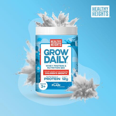 HEALTHY HEIGHTS Grow Daily Kids Protein Drink Mix (Vanilla) - High Protein Shake for Kids 3+ in Saudi Arabia