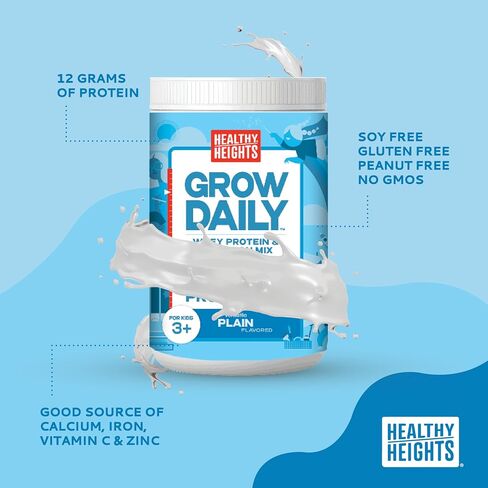HEALTHY HEIGHTS Grow Daily Kids Protein Drink Mix (Vanilla) - High Protein Shake for Kids 3+ in Saudi Arabia