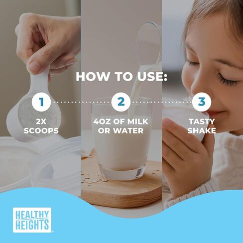 HEALTHY HEIGHTS Grow Daily Kids Protein Drink Mix (Vanilla) - High Protein Shake for Kids 3+ in Saudi Arabia