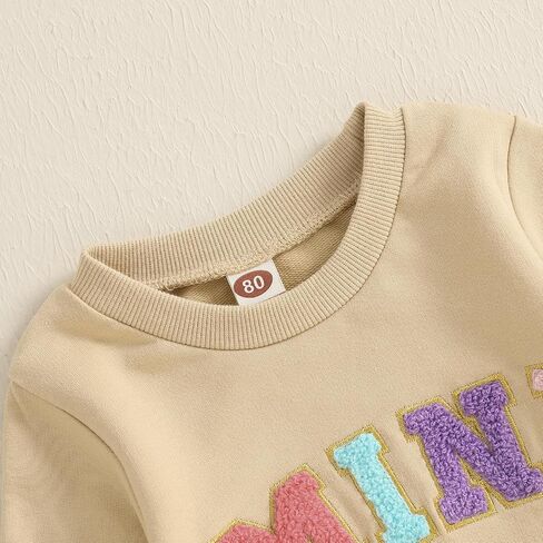 Karuedoo الأم وأنا ملابس متطابقة الأسرة مطابقة القمصان ماما وميني التطريز Crewneck كم طويل البلوز القمم in Saudi Arabia