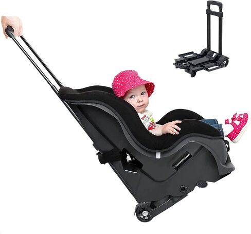 Car Seat Stroller, Car Seat Carrier for Airport with Wheels and Compact Fold, Car Seat Trolley for Airport, Foldable Car Seat Travel Cart with Belt in Kuwait