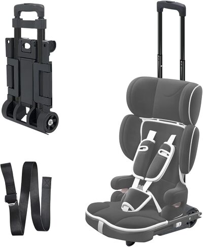 Car Seat Stroller, Car Seat Carrier for Airport with Wheels and Compact Fold, Car Seat Trolley for Airport, Foldable Car Seat Travel Cart with Belt in Kuwait