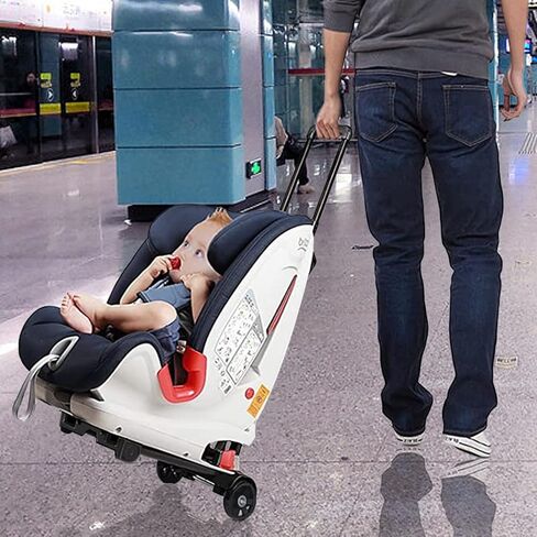 Car Seat Stroller, Car Seat Carrier for Airport with Wheels and Compact Fold, Car Seat Trolley for Airport, Foldable Car Seat Travel Cart with Belt in Kuwait