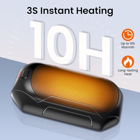 Magnetic Hand Warmer, 2-in-1 USB Electric Hand Warmer, Rechargeable 4000 mAh x 2, Pocket Warmer, Reusable, Ultra Light & Thin, 3 Levels Heating up to 131℉, Electric Portable Heater in Kuwait