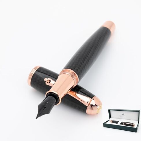 MONTEVERDE USA Super Mega Carbon Fiber/Gunmetal Trim Fountain Pen - Omniflex Nib - Exquisite Luxury Pen for Men & Women – Perfect for Office, Business, School, Gifts, Journaling, Autographs in Saudi Arabia