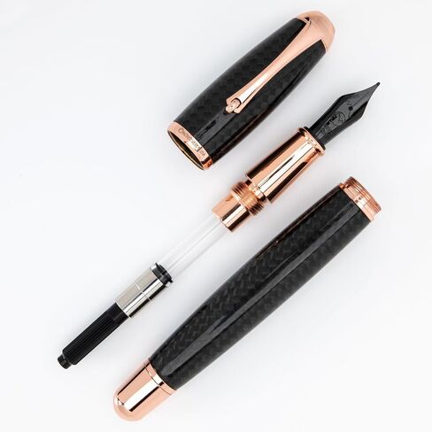 MONTEVERDE USA Super Mega Carbon Fiber/Gunmetal Trim Fountain Pen - Omniflex Nib - Exquisite Luxury Pen for Men & Women – Perfect for Office, Business, School, Gifts, Journaling, Autographs in Saudi Arabia