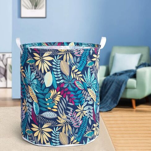 Merdes 19.7’’ Waterproof Foldable Laundry Hamper, Dirty Clothes Laundry Basket, Linen Bin Storage Organizer for Toy Collection(Life Blue) in Saudi Arabia