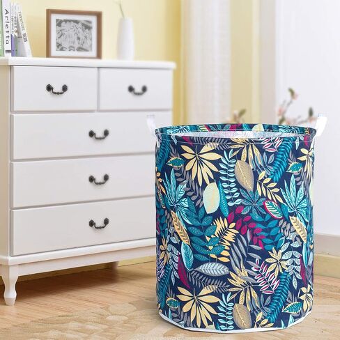 Merdes 19.7’’ Waterproof Foldable Laundry Hamper, Dirty Clothes Laundry Basket, Linen Bin Storage Organizer for Toy Collection(Life Blue) in Saudi Arabia