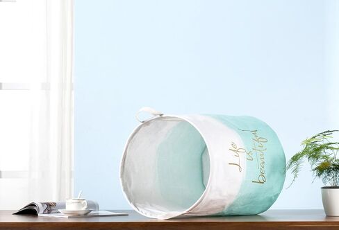 Merdes 19.7’’ Waterproof Foldable Laundry Hamper, Dirty Clothes Laundry Basket, Linen Bin Storage Organizer for Toy Collection(Life Blue) in Saudi Arabia