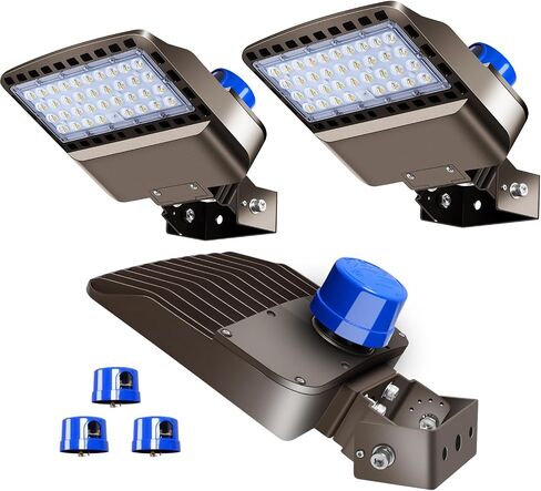 22500LM أضواء موقف السيارات LED التجارية مع مرتكز الدوران Eqv 600W مشرق جدار جبل الغسق إلى الفجر 150W LED ضوء الفيضانات في الهواء الطلق 85-277V IP65 للماء 5500K Shoebox ضوء الحظيرة للفناء in Saudi Arabia