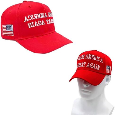 Trump 2024 Hat with Hair and Funny Trump Unisex Socks Combo, Wig Cap Embroidery Adjustable, Perfect Trump Merchandise Gift-Great for Election Day and Independence Day Red in Saudi Arabia