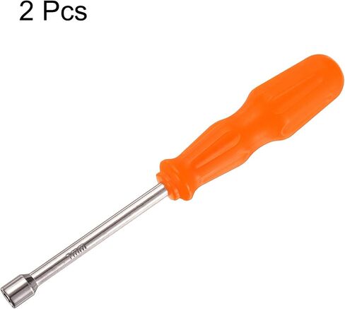 HARFINGTON 2pcs Metric Nut Driver 10mm Dia 92mm Shank 6 Point Hex Hexagon Socket Wrench Screwdriver with Non-Slip Handle for Tightening and Loosening Fasteners in Saudi Arabia