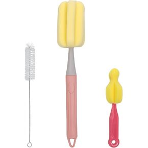 Bottle Washer Compatible with Momcozy Breast Pumps Breast Pump Cleaning Brush Set Breast Pump Cleaning Kit 3 in 1 Cleaning Brush Set - Includes Detachable Bottle Brush, Nipple Brush, Straw Brush